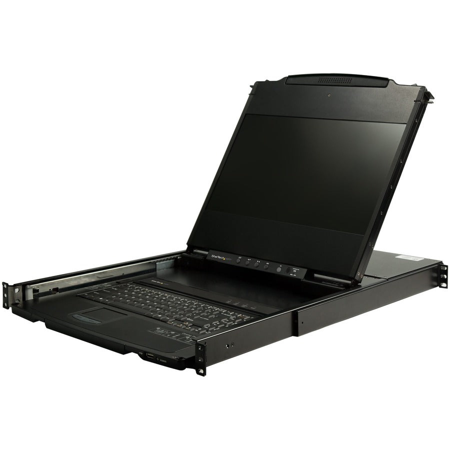 StarTech Dual Rail Rackmount KVM Console HD 1080p - DVI/VGA KVM w/17" LCD Monitor - 1U LCD KVM Server Rack Drawer w/Cables USB Support