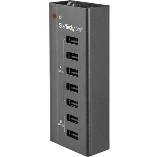StarTech 7 Port USB Charging Station with 5x 1A Ports and 2x 2A Ports - USB Charging Strip for Multiple Devices - Smart Charging Capabilities - Wall-Mount Bracket