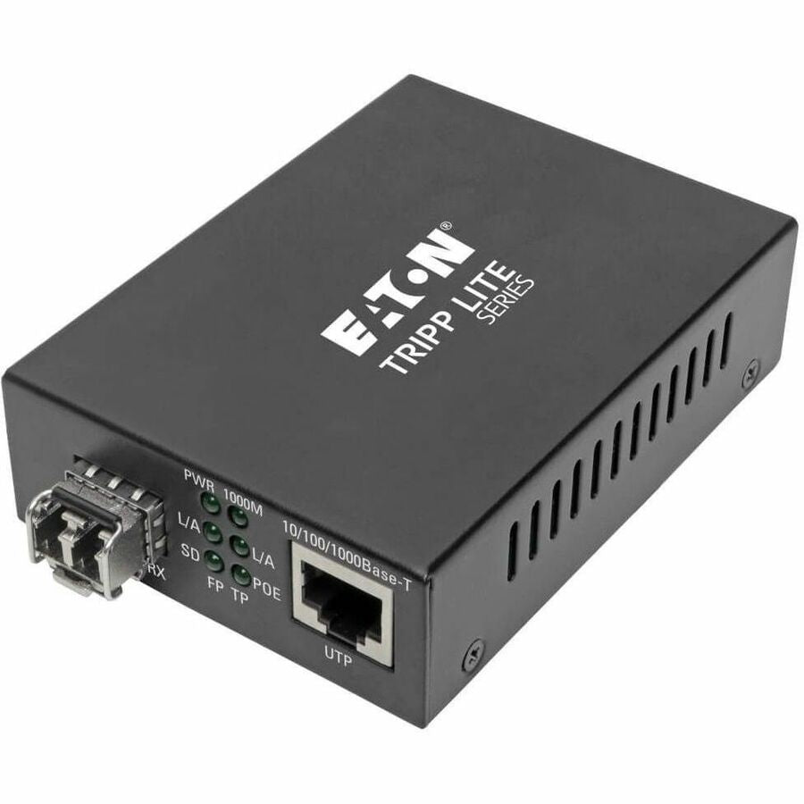 Tripp Lite by Eaton Gigabit Multimode Fiber to Ethernet Media Converter POE+ - 10/100/1000 LC 850 nm 550M (1804.46 ft.)