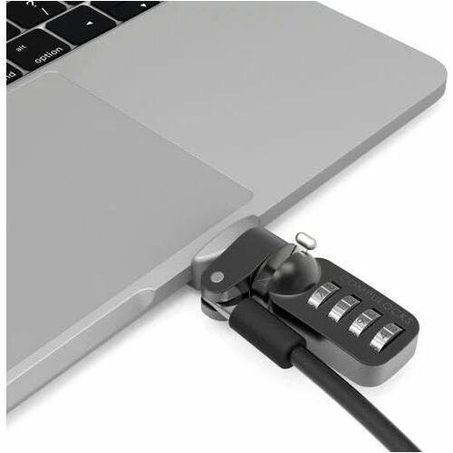 LEDGE LOCK ADAPTER FOR MACBOOK PRO 13IN M1 & M2 WITH COMBINATION CABLE LOCK SILV