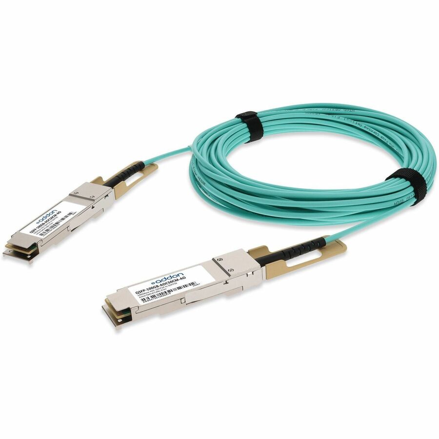 AddOn MSA Compliant 100GBase-AOC QSFP28 Active Optical Cable (850nm, MMF, 0.5m)