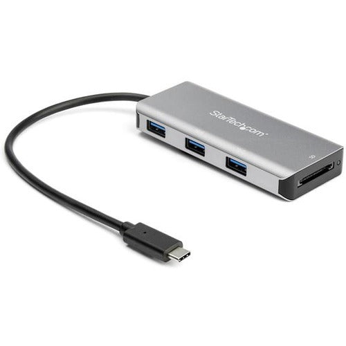 StarTech 3 Port USB C Hub with SD Card Reader, 3x USB-A & SD Slot, USB 3.2 Gen 2 10Gbps Type C Laptop Adapter Hub, Bus Powered, TAA