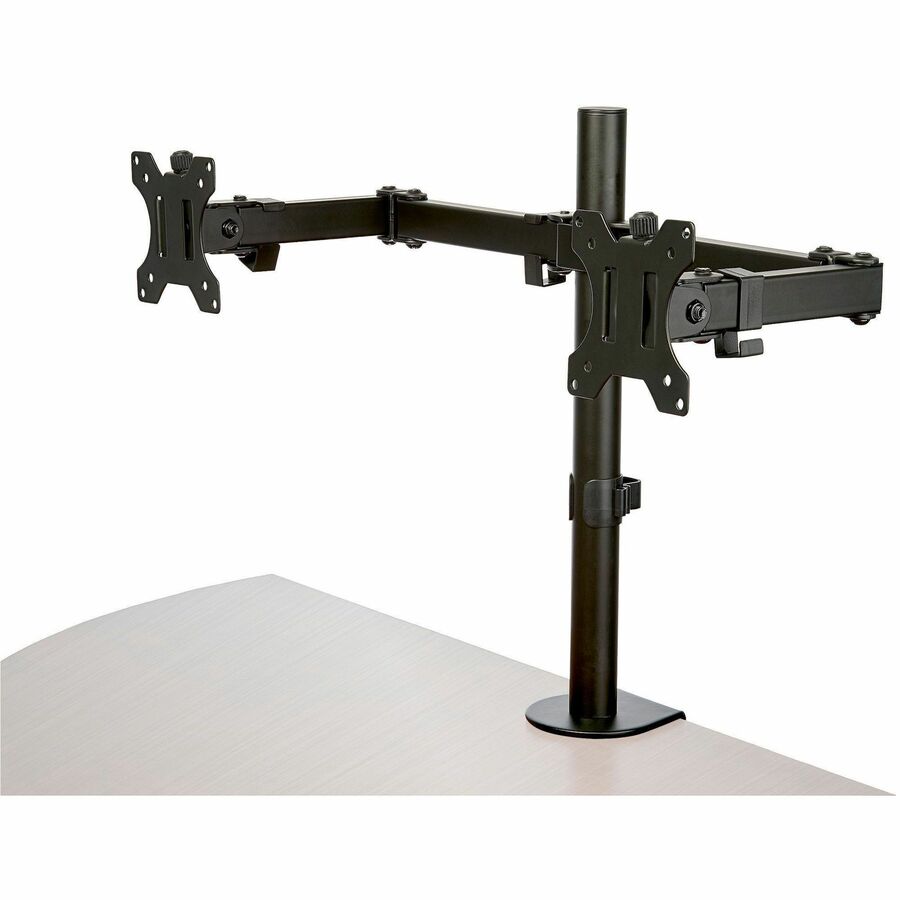 StarTech Desk Mount Dual Monitor Arm, Ergonomic VESA Compatible Mount for up to 32" (17.6lb/8kg) Display, Clamp/Grommet, Articulating