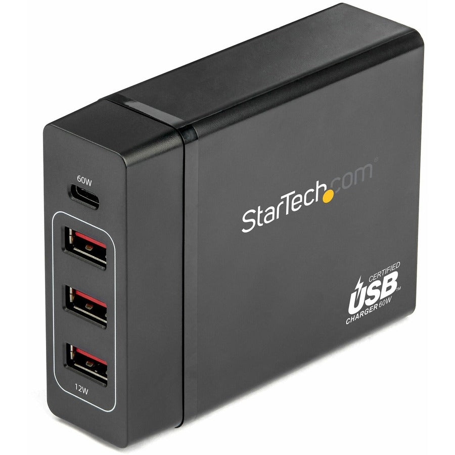 StarTech USB-C Charging Station, 72W, 1x USB-C + 3x USB-A, Portable Charger with PD, Laptop Replacement Charger, USB-C Power Adapter
