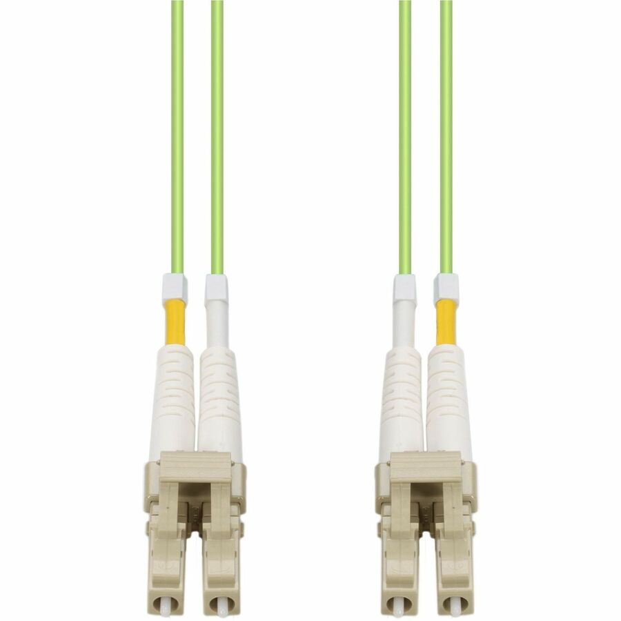 AddOn 30m LC to LC Lime Green OM5 Duplex OFNR (Riser-Rated) Fiber Patch Cable, MMF (Multi Mode), 50/125