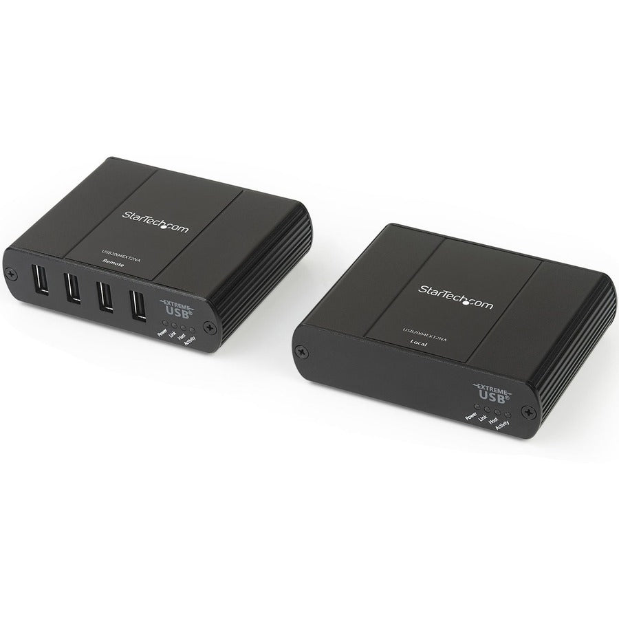 StarTech 4 Port USB 2.0 Extender Hub over Cat5e or Cat6 Ethernet Cable - 330ft/100m Metal USB 2.0 Extender Kit - ESD, Powered, 480mbps