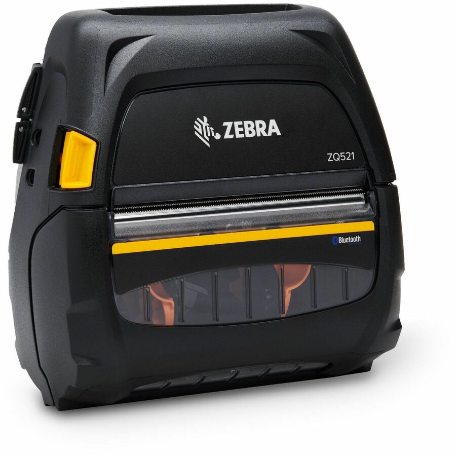 Zebra DT Printer ZQ521, media width 4.45''/113mm; English/Latin fonts, Bluetooth 4.X, stnd battery, US/Canada certs