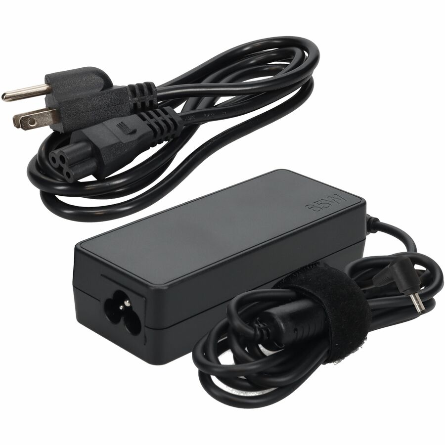 AddOn 6ft Lenovo ADLX65CCGU2A Compatible 65W 20V at 3.25A Black 4.0 mm x 1.7 mm Laptop Power Adapter and Cable