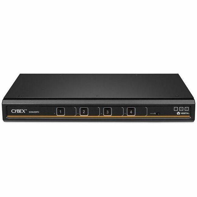 Vertiv Cybex SC800 Secure KVM | Single Head | 4 Port Universal DisplayPort | NIAP version 4.0 Certified (SC840DPH-400)