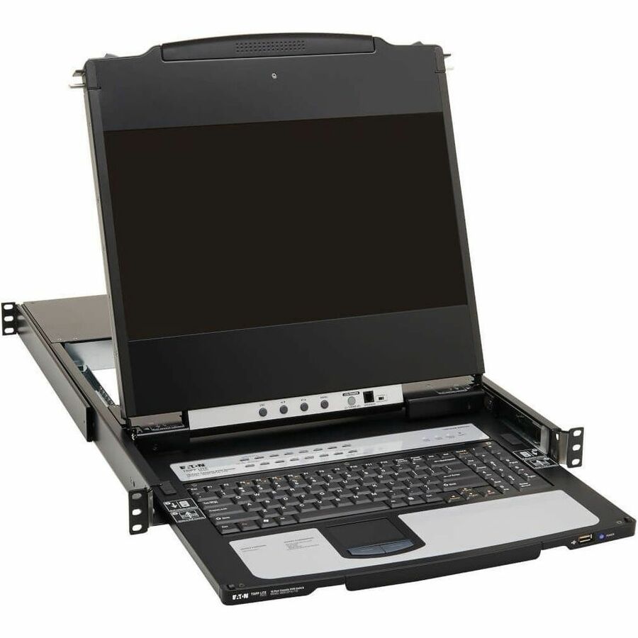 Eaton Tripp Lite Series NetDirector 16-Port DisplayPort KVM Switch Console with 17 in. LCD, Dual Rail, 1U Rack-Mount, TAA
