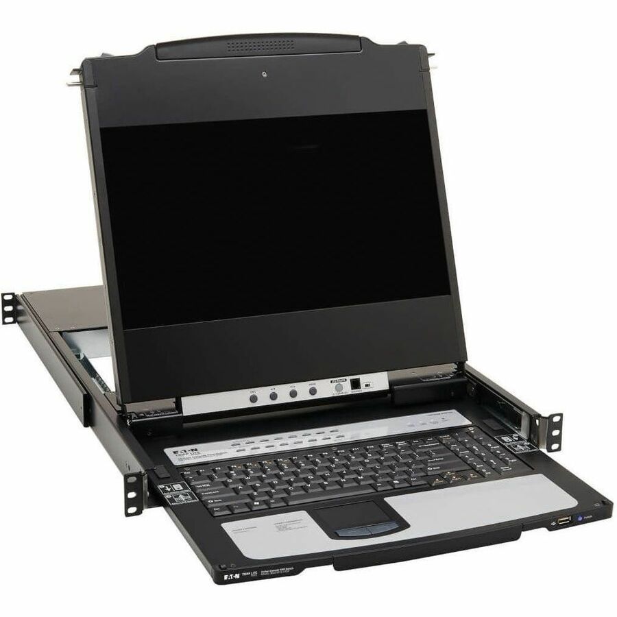 Tripp Lite by Eaton NetDirector 16-Port DisplayPort KVM Switch Console with 17 in. LCD IP Remote Access Dual Rail 1U Rack-Mount