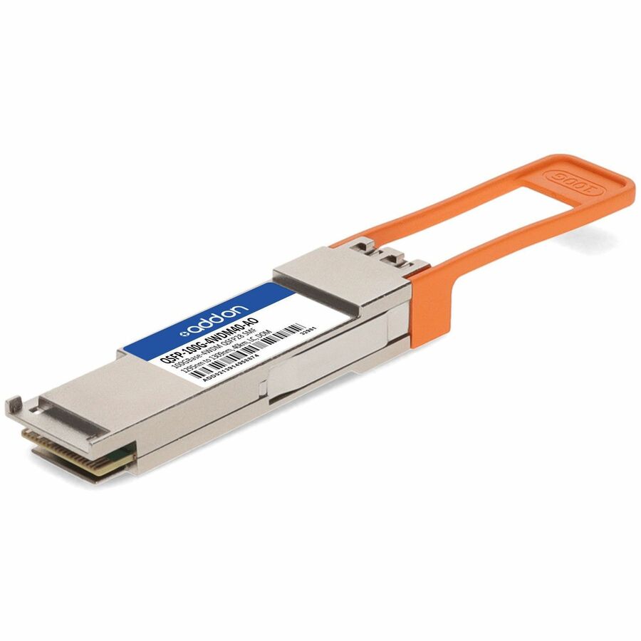 AddOn Juniper Networks® Compatible TAA 100GBase-4WDM-40 QSFP28 Transceiver (SMF, 1295nm to 1309nm, 40km, LC, DOM)