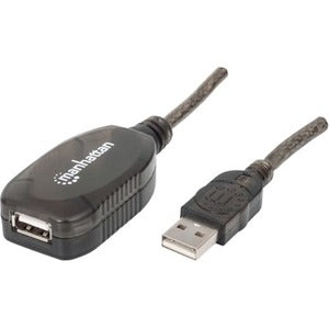 USB-A to USB-A Extension Cable, 20m, Male to Female, Active, 480 Mbps (USB 2.0), Daisy-Chainable, Built In Repeater, Hi-Speed USB, Black, Three Year Warranty, Equivalent to USB2AAEXT20M