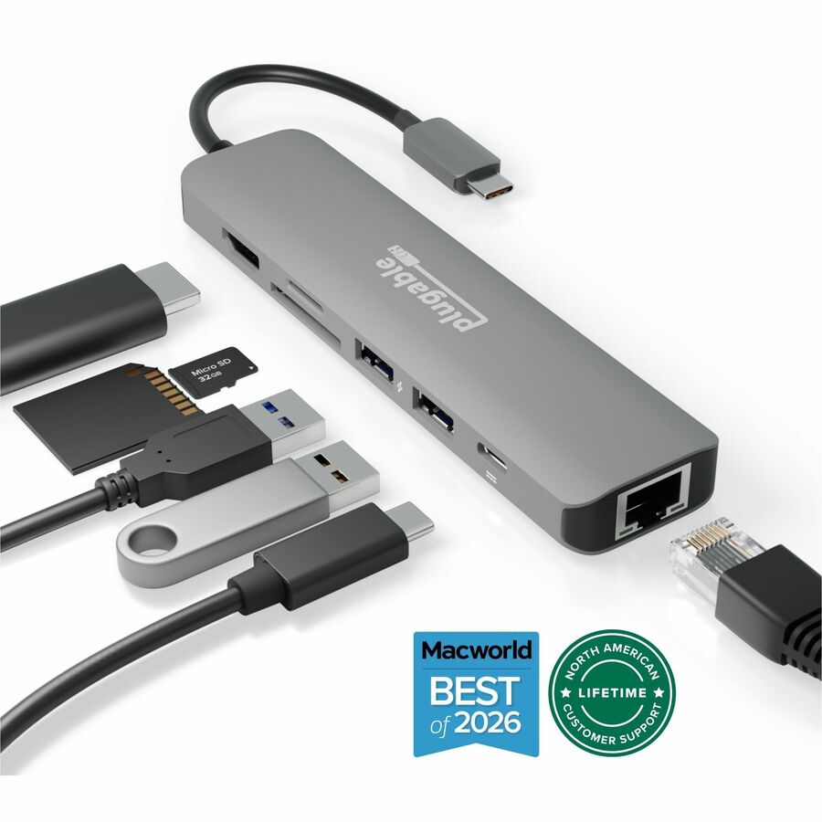 7-in-1 USB C Hub Multiport Adapter with Ethernet