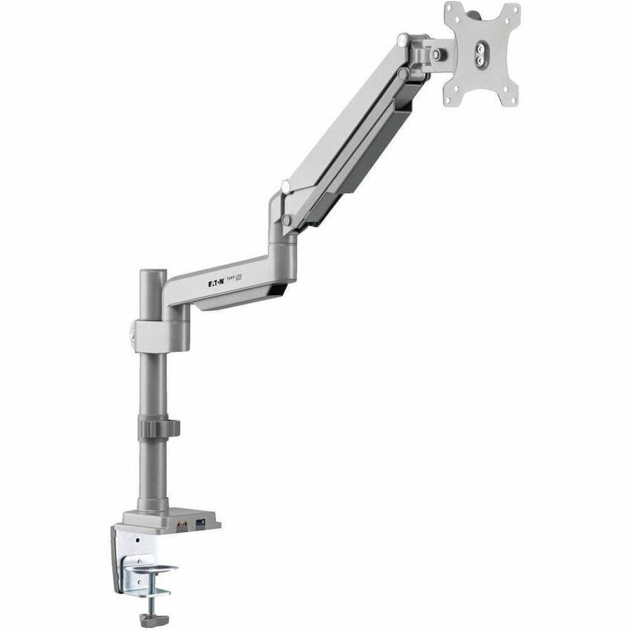 Eaton Tripp Lite Series Single-Display Gas Spring-Arm Desktop Clamp or Grommet for 13˘ to 34˘ Displays - USB and Audio Ports, Aluminum