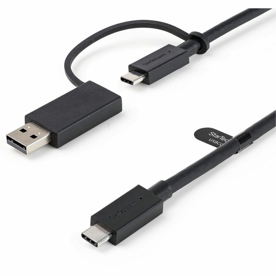 StarTech 3.3ft (1m) USB-C Cable with USB-A Adapter Dongle, USB 10Gbps/5Gbps, 100W (5A) PD, 8K 60Hz / 4K 144Hz DP Alt Mode