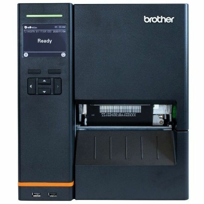 Brother TJ-4620TN Industrial, Manufacturing, Laboratory, Transportation & Logistic, Warehouse Direct Thermal/Thermal Transfer Printer - Monochrome - Desktop - Label Print - Fast Ethernet - USB - USB Host - Serial - Black
