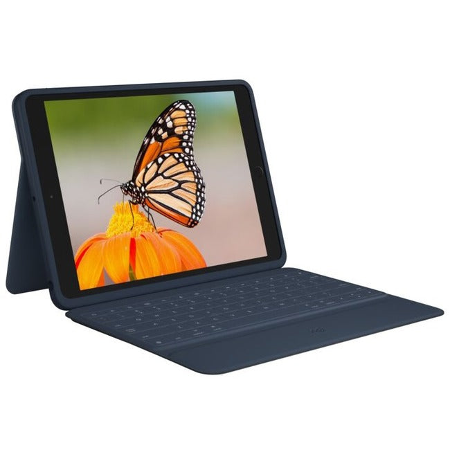 Logitech Rugged Combo 3 iPad® Keyboard Case with Smart Connector for iPad (7th, 8th, and 9th generation) - Classic Blue