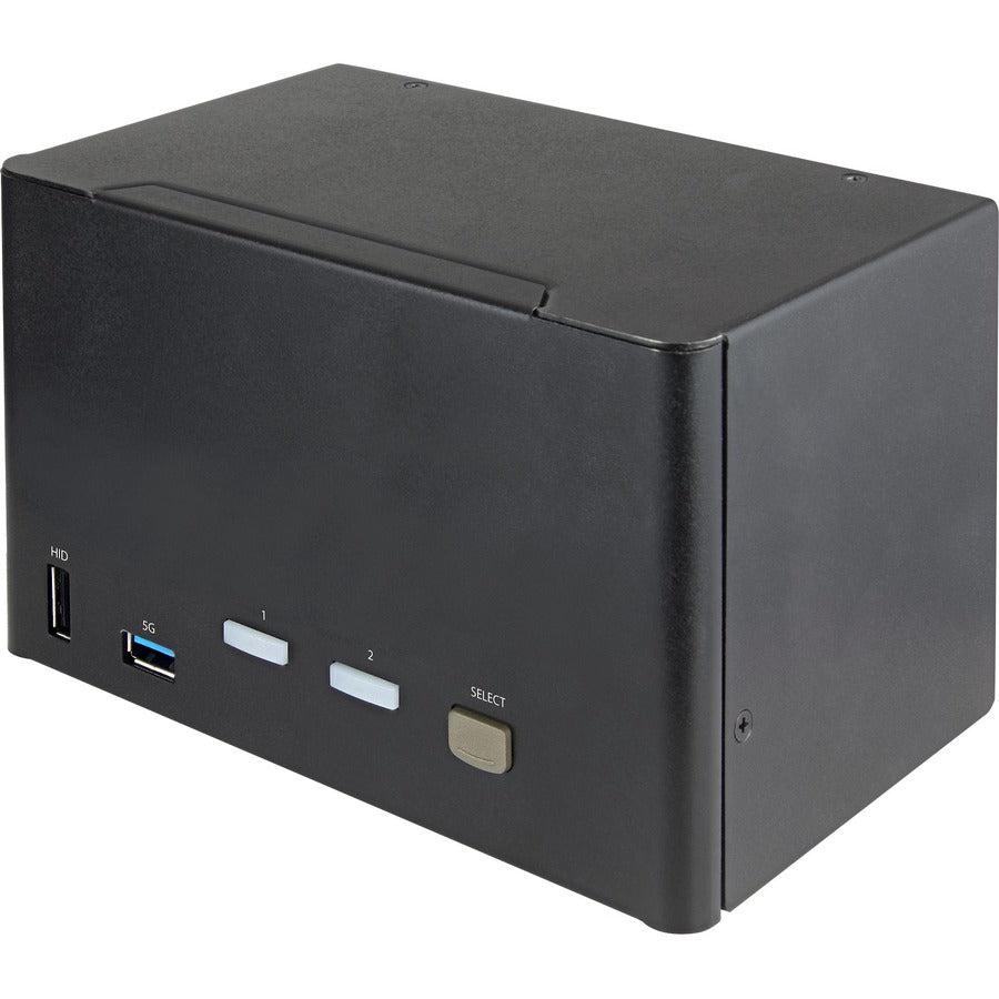 StarTech 2 Port Quad Monitor DisplayPort KVM Switch, 4K 60Hz UHD HDR, DP 1.2, 2 Port USB 3.0 Hub, 4x USB HID, Audio, Hotkey, TAA