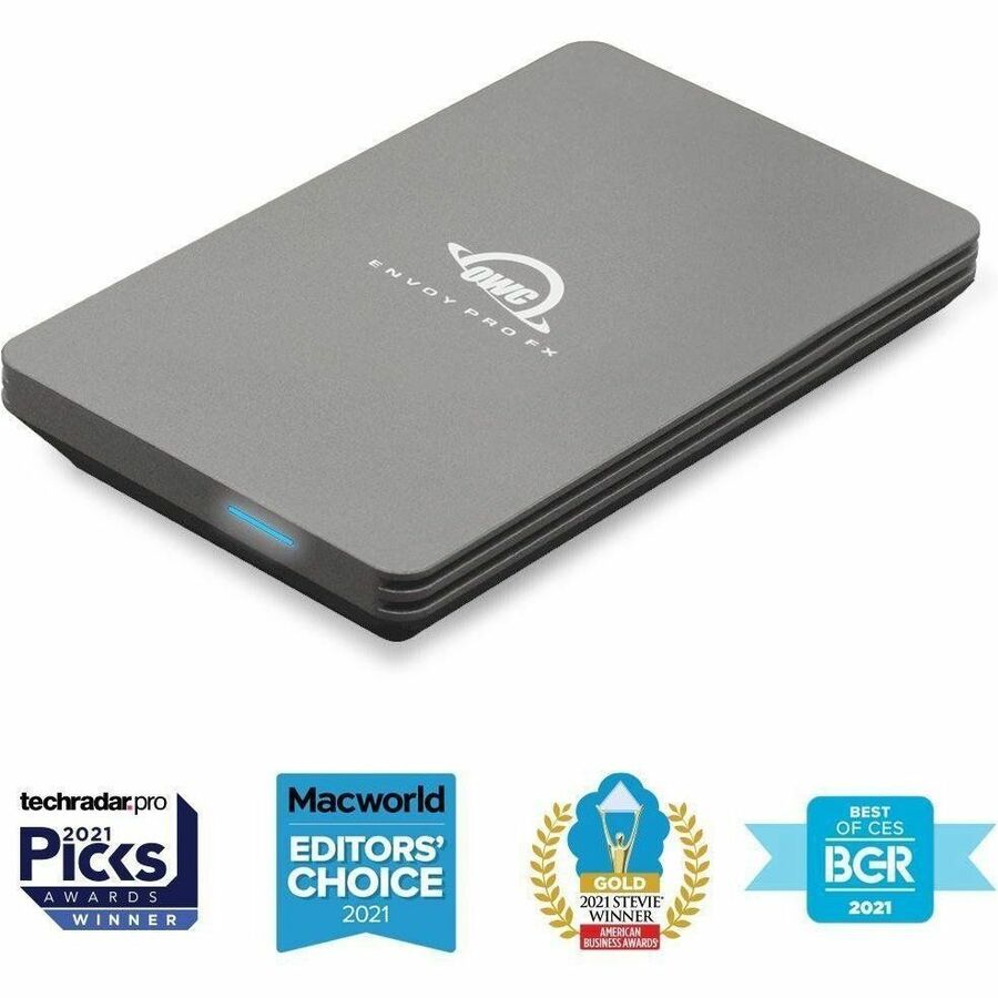 OWC 1TB Envoy Pro FX Thunderbolt (40Gb/s) + USB C (10Gb/s) Portable And Rugged NVMe SSD