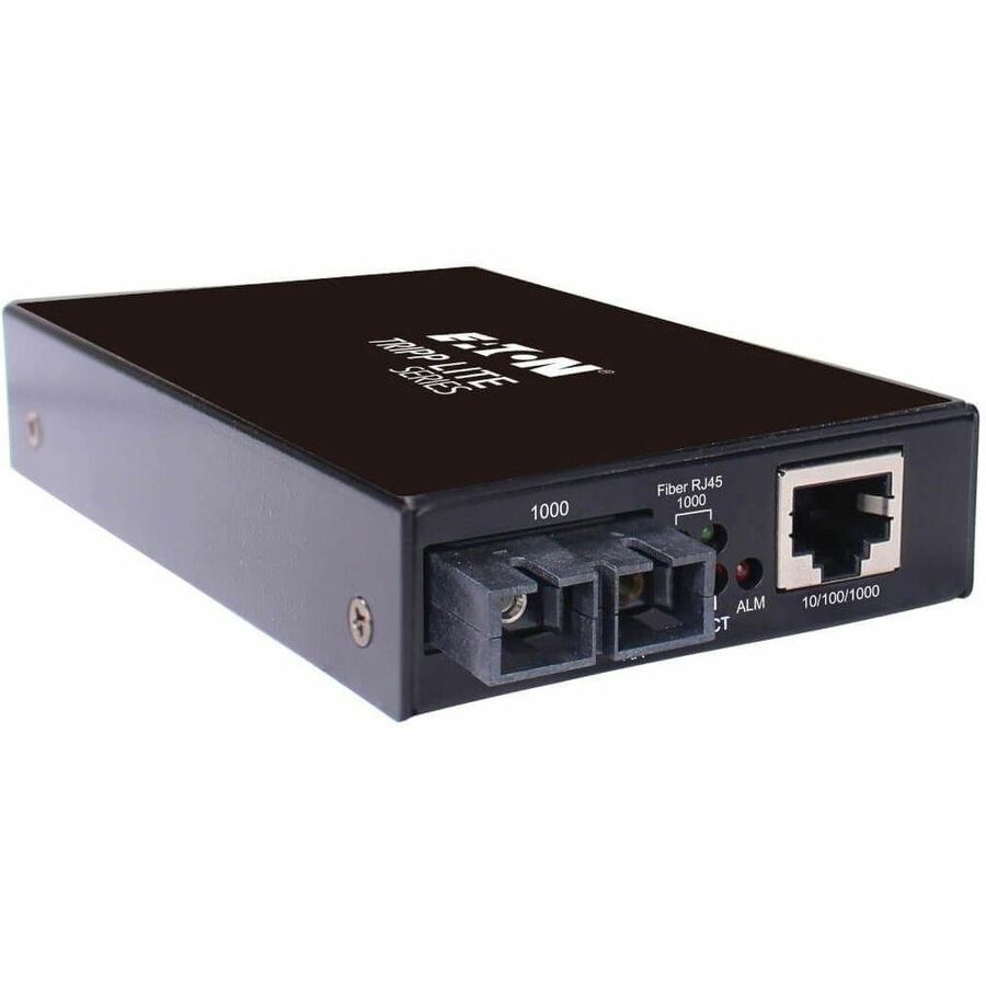 Eaton Tripp Lite Series Hardened Gigabit Fiber to Ethernet Media Converter, 10/100/1000 Mbps, RJ45/SC Multimode, -10° to 60°C, 500 m (1640 ft.), TAA