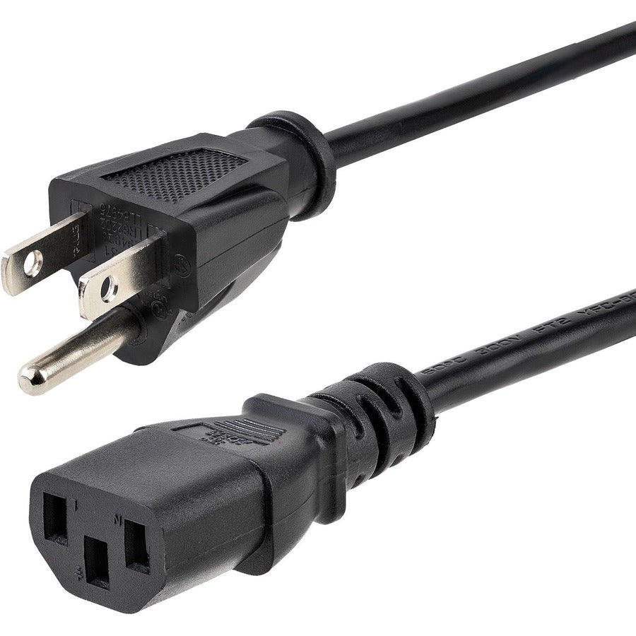 StarTech 6 ft Standard Computer Power Cord - NEMA5-15P to C13 - Power cable - 10 Pack