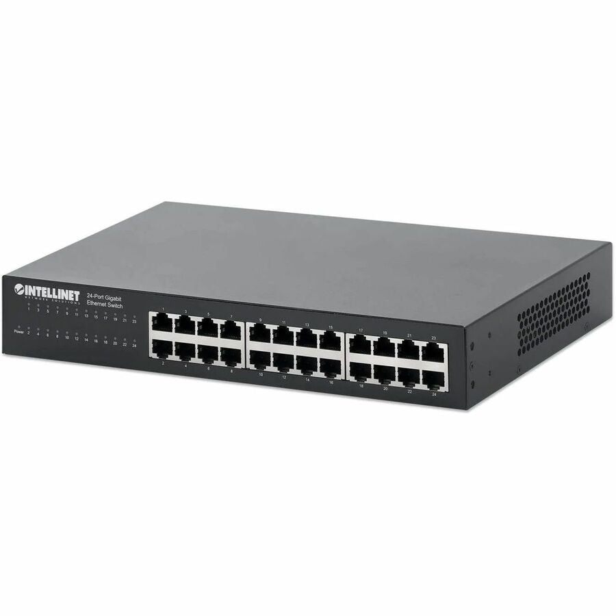 24-Port Gigabit Ethernet Switch, 24 x 10/100/1000 Mbit/s RJ45-Ports, IEEE 802.3az (Energy Efficient Ethernet), Desktop, 19" Rackmount, Metal