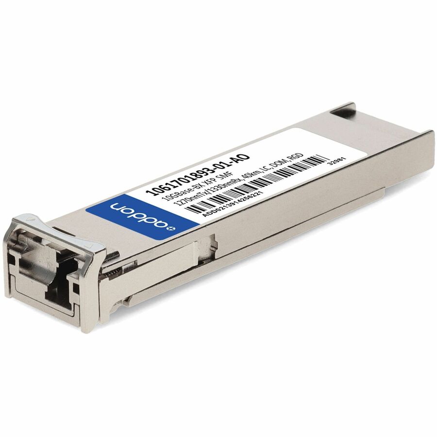 AddOn ADVA® 1061701893-01 Compatible TAA 10GBase-BX XFP Transceiver (SMF, 1270nmTx/1330nmRx, 40km, LC, DOM, -40 to 85C)