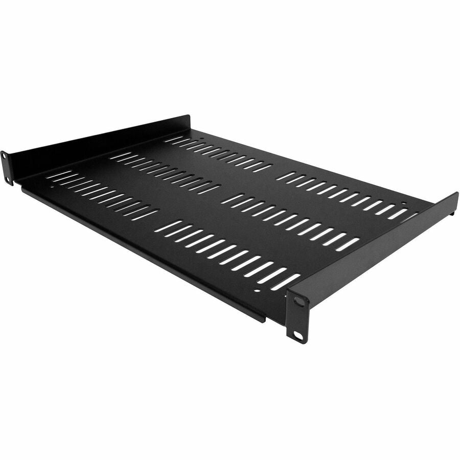 StarTech 1U Vented Server Rack Cabinet Shelf - Fixed 12" Deep Cantilever Rackmount Tray for 19" Data/AV/Network Enclosure w/Cage Nuts