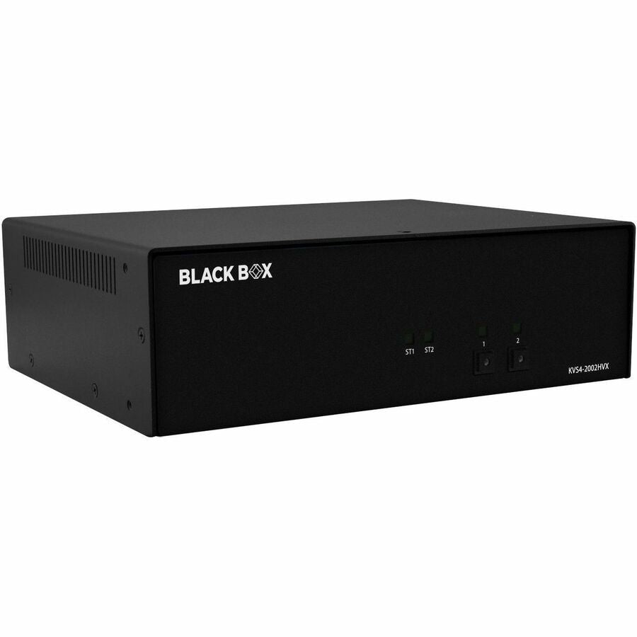 Black Box KVM Switch, NIAP 4.0 Certified - 2-Port, Dual-Monitor, FlexPort HDMI/DisplayPort, CAC