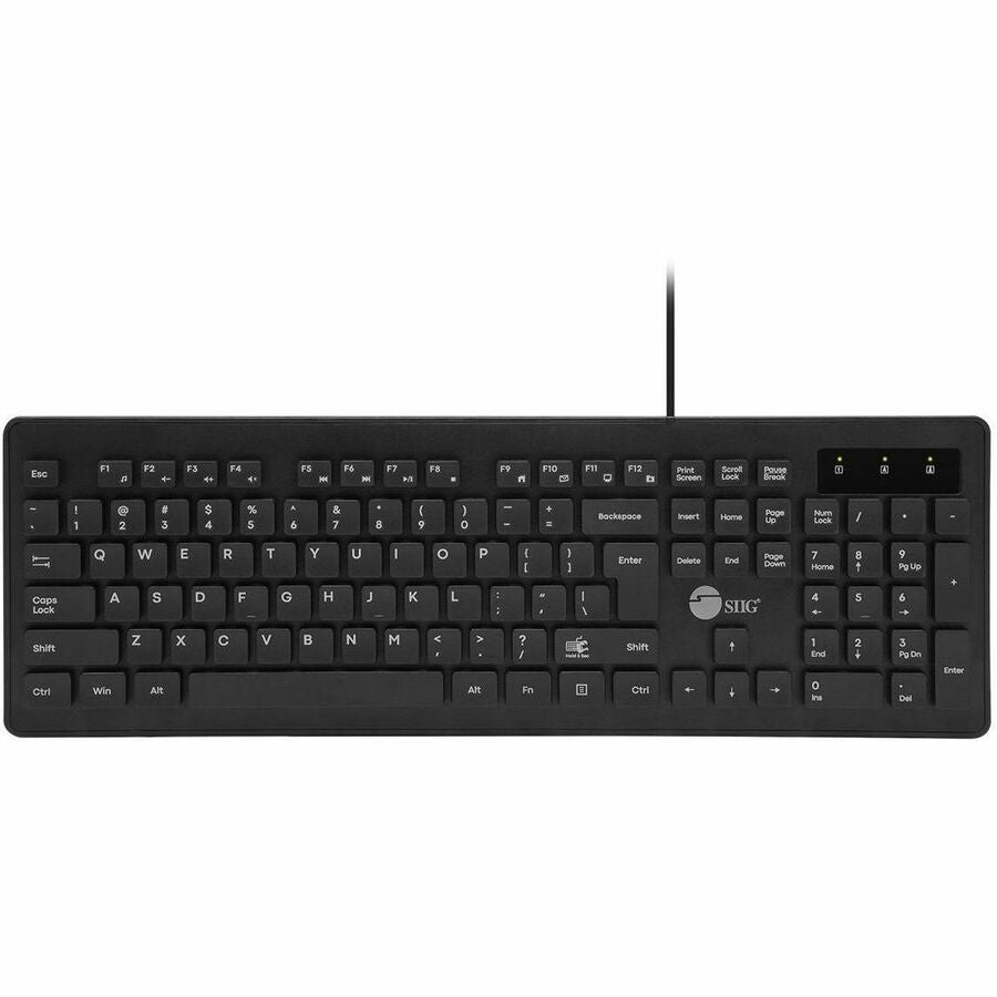 SIIG Industrial Grade Washable & Dustproof USB Multimedia Keyboard