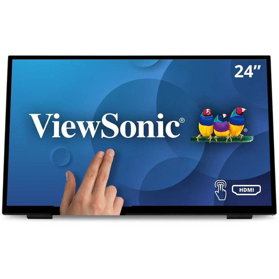 ViewSonic TD2465 24 Inch 1080p Touch Screen Monitor, 10-Point Multi-Touch for Industrial and Retail Environments, Glove-Friendly Interaction, Advanced Ergonomics, HDMI, USB