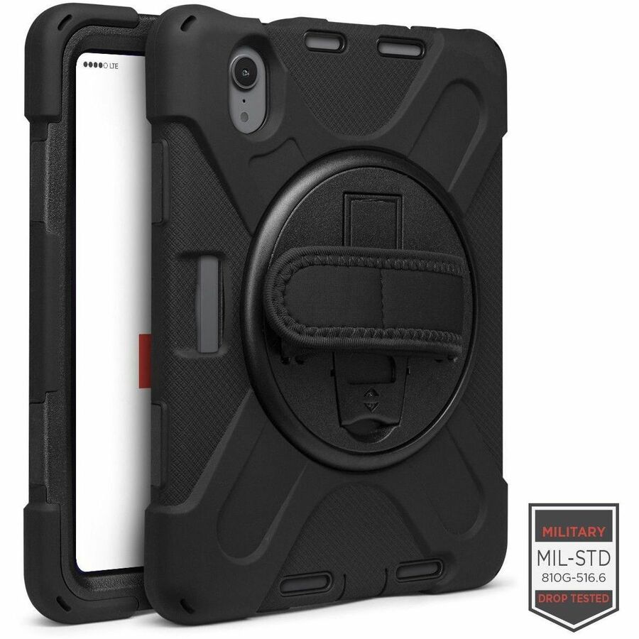 CELLAIRIS - APPLE RAPTURE RUGGED - IPAD MINI 7 /6 W/ KICKSTAND & HAND STRAP BLAC