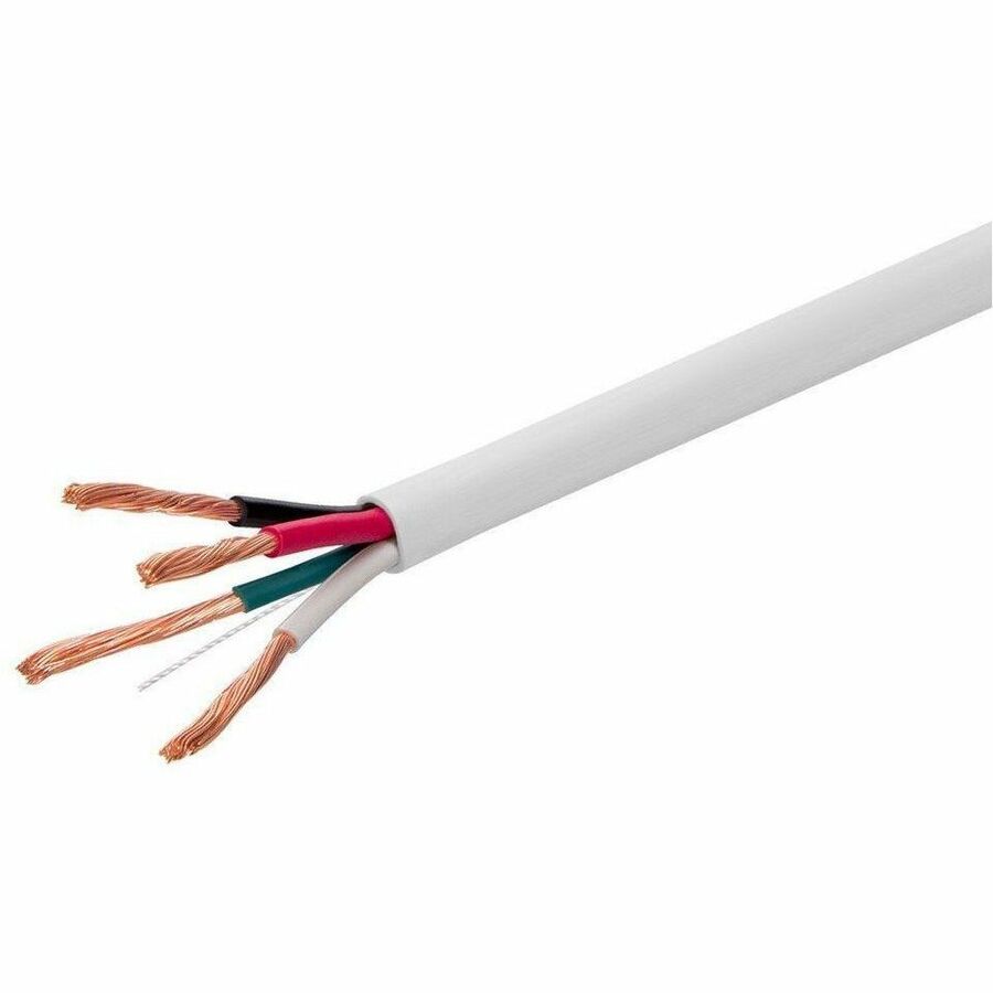 Monoprice Speaker Wire, CL3 Rated, 4-Conductor, 14AWG, 250ft, White