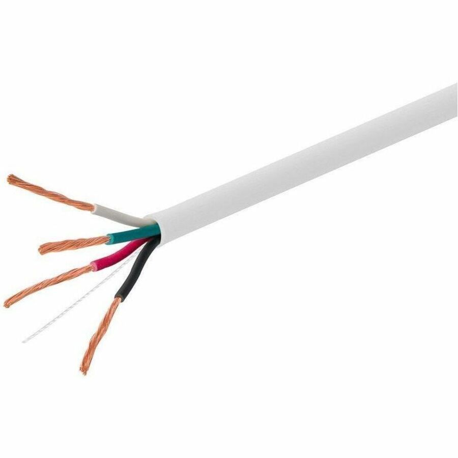 Monoprice Speaker Wire, CL3 Rated, 4-Conductor, 18AWG, 250ft, White