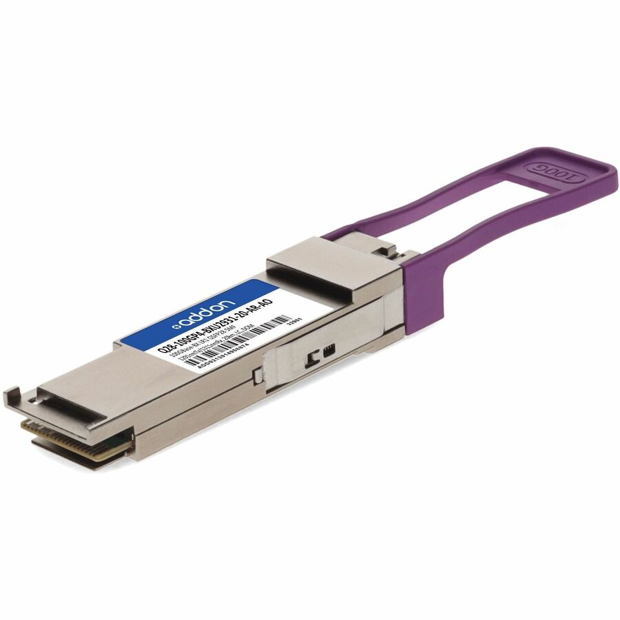 AddOn Arista Networks® Compatible TAA 100GBase-BX LR1 PAM4 QSFP28 Transceiver Single Lambda (SMF, 1291nmTx/1311nmRx, 20km, LC, DOM)