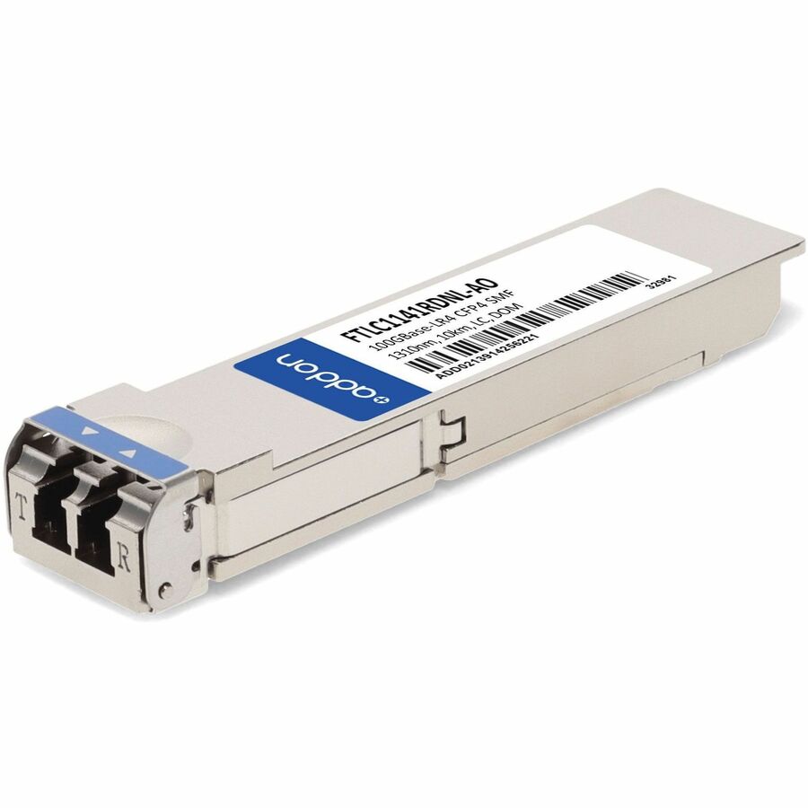 AddOn Finisar® FTLC1141RDNL Compatible TAA 100GBase-LR4 CFP4 Transceiver (SMF, 1310nm, 10km, LC, DOM)