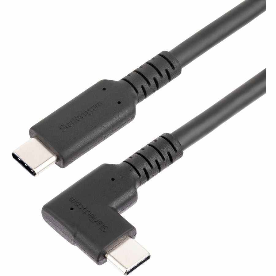 StarTech 6.6ft (2m) USB-C Cable, Right-Angled, USB 5Gbps, 100W (5A) PD, 4K 60Hz DP Alt Mode, Rugged USB C Cord, Thunderbolt Compatible