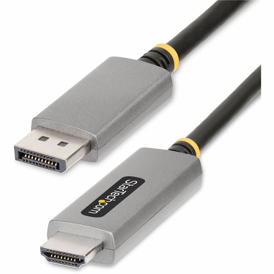 StarTech 6ft (2m) DisplayPort to HDMI Adapter Cable, 8K 60Hz, 4K 144Hz, HDR10, DP 1.4 to HDMI 2.1 Active Video Converter