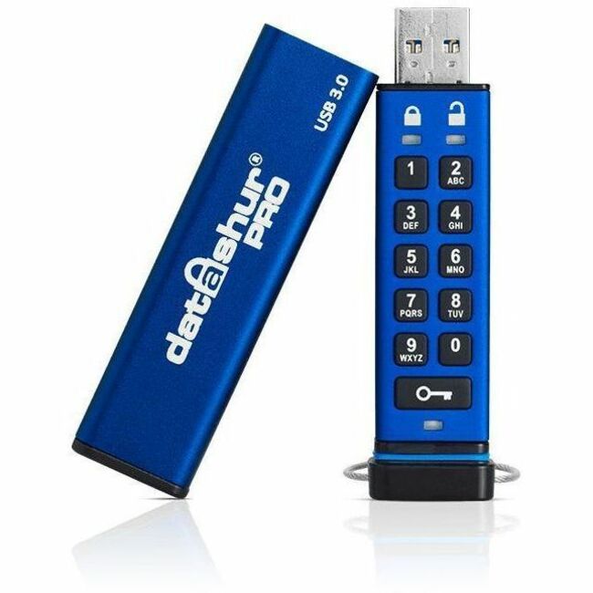 iStorage datAshur PRO 256 GB | Secure Flash Drive | FIPS 140-2 Level 3 Certified| NLNCSA DEP-V Certified | NATO Restricted Certified | PIN protected | Dust/Water Resistant