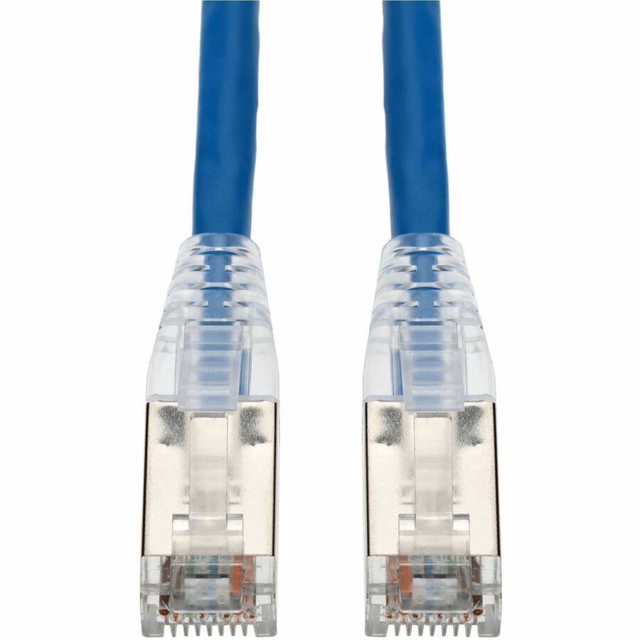 AddOn 160ft Blue CAT6A Shielded PVC Ethernet Cable Snagless Easy Clear Boot RJ-45 M/M CAT 6A