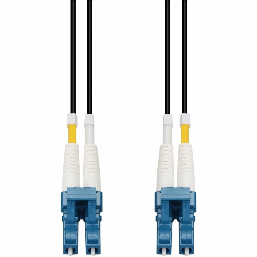 AddOn 60m LC to LC Black OS2 Duplex OFNR (Riser-Rated) SMF (Single Mode) Fiber Outdoor Patch Cable, 9/125