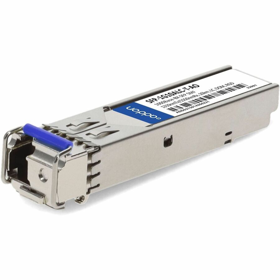 AddOn Moxa SFP-1G10ALC-T Compatible TAA 1000Base-BX SFP Transceiver (SMF, 1310nmTx/1550nmRx, 10km, LC, -40 to 85C)