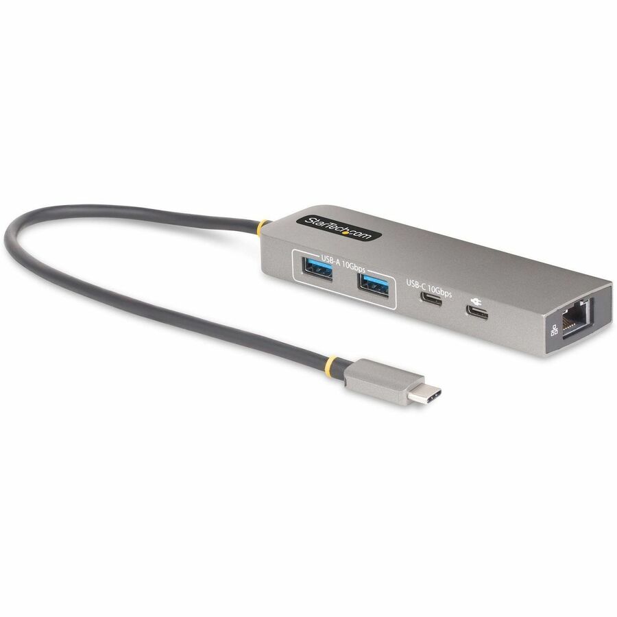 StarTech 3-Port USB-C Hub with 2.5 Gb Ethernet and 100W PD Passthrough - USB-C to 2x USB-A/1x USB-C, USB 3.2 10Gbps Type-C Adapter Hub