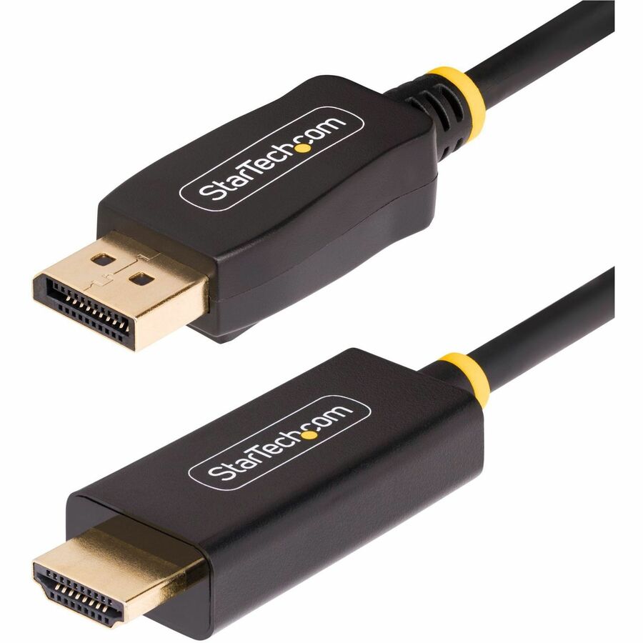StarTech 9.8ft (3m) DisplayPort to HDMI Adapter Cable, 4K 60Hz with HDR, DP to HDMI 2.0b Cable, Active Video Converter