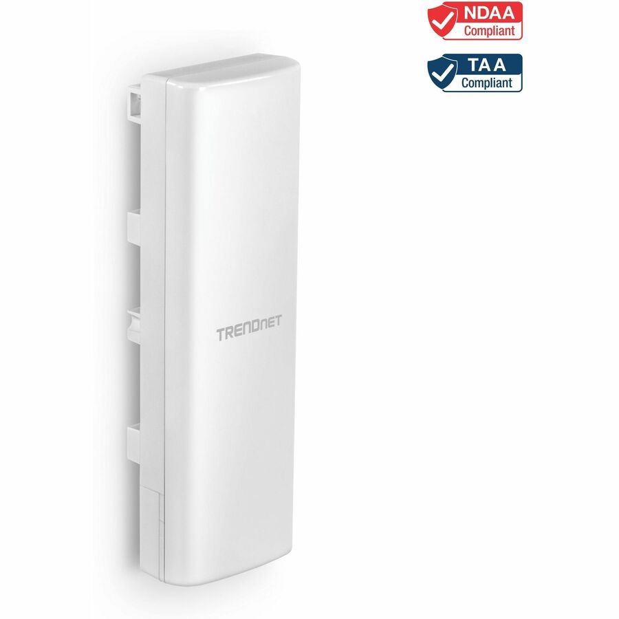 TRENDnet 14 dBi WiFi 6 AX1200 Outdoor Directional PoE Access Point, TEW-940APBO, 5GHz WiFi 6 Point-to-Point Bridge, 1 x Gigabit PoE (in) Port, and 1 x Gigabit Port, 14 dBi Directional Antenna, White