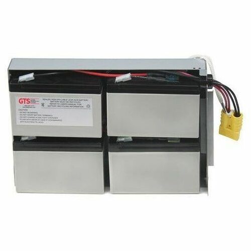 GTS UPS replacement battery for APC RBC24; designed for use with APC SU1400RM2U, DLA1500RM2U, SUA1500RM2U; sealed lead acid; 100% OEM compatible; fully assembled; 24 month warranty