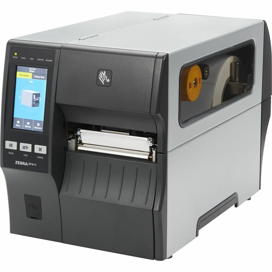 Zebra ZT411 Industrial, Manufacturing, Transportation & Logistic, Retail, Healthcare, Packaging Label, Distribution Center, Asset Tracking, Pharmacy, Laboratory Thermal Transfer Printer - Monochrome - Desktop - Label Print - Fast Ethernet - USB - USB Host