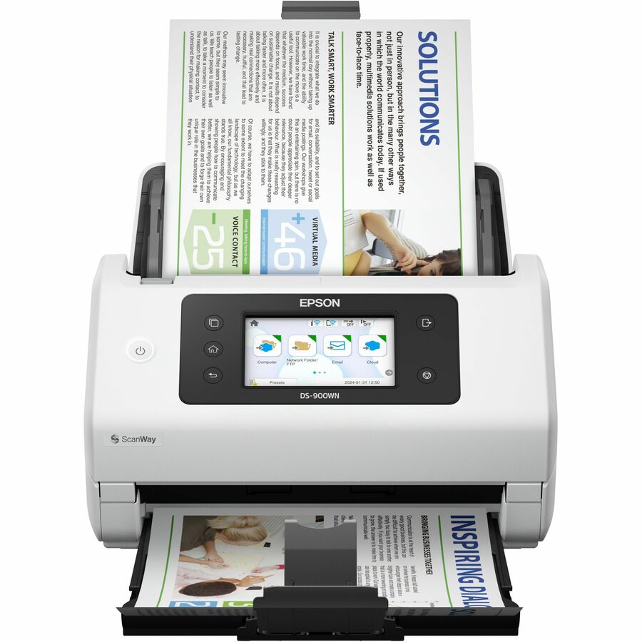 Epson WorkForce DS-900WN Cordless Sheetfed Scanner - 600 x 600 dpi Optical