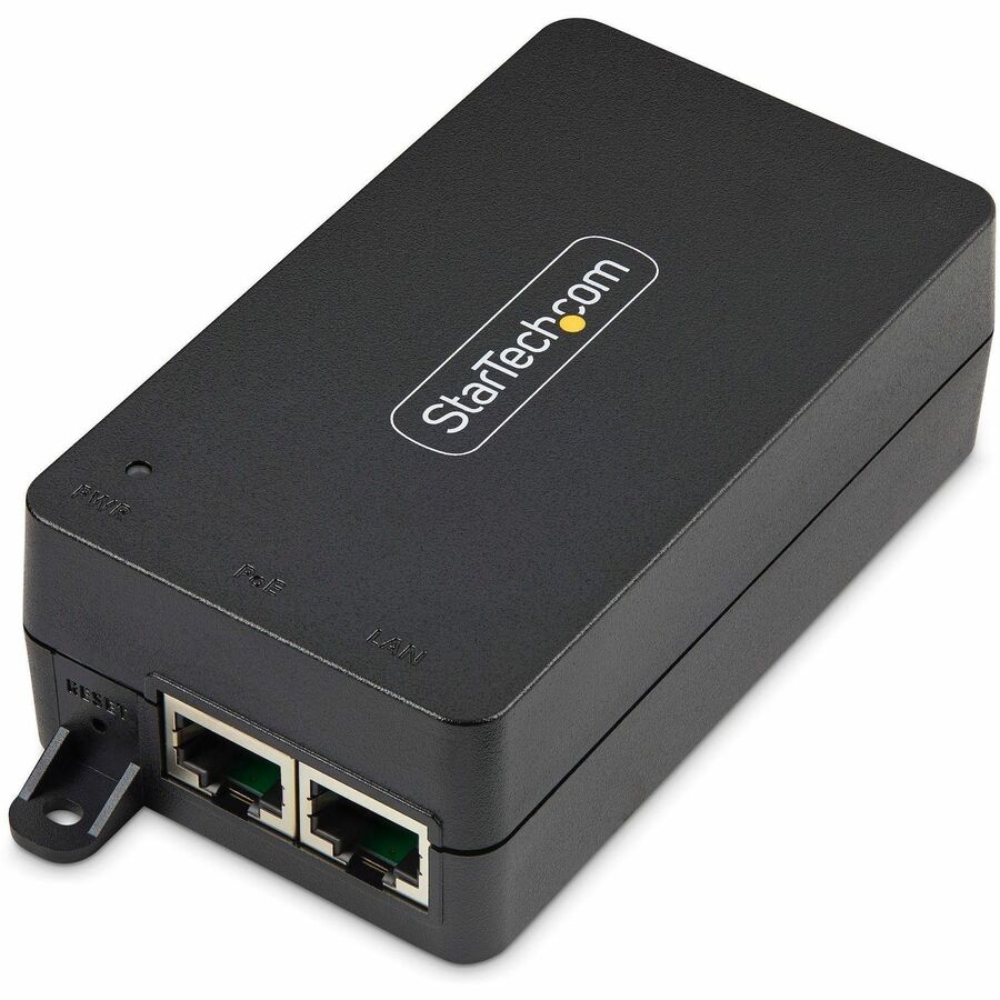 StarTech 1-Port 10Gbps Gigabit PoE++ Injector, 60W, 2.5/5/10G Ethernet/10/100/1000M, PoE++ (802.3af/at/bt), Wall Mount, Unmanaged, TAA
